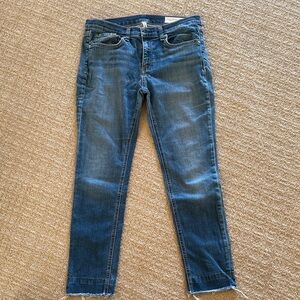 rag & bone Distressed Blue Ankle Jeans